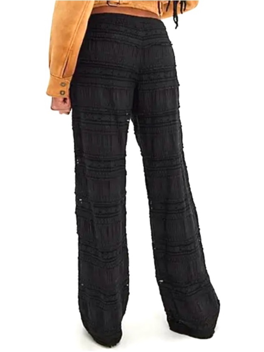 FREE PEOPLE Lace Pants NWT Black FP One Aiden - Picture 2 of 12